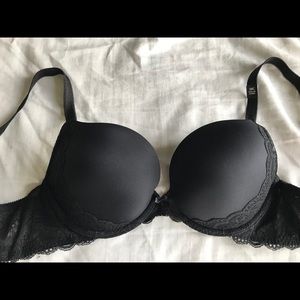 Black Lace Plunge Bra